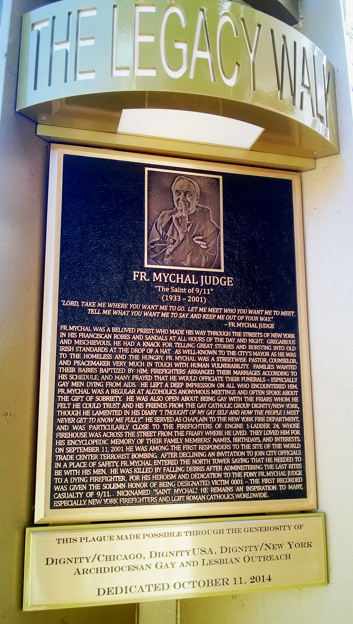 Fr. Mychal Judge Bronze Memorial